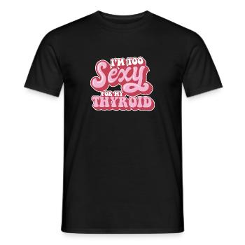Papillary Warrior trop sexy pour mon cancer de la thyroïde - T-shirt homme - noir - Devant - AI Model Male 178 light (178cm)