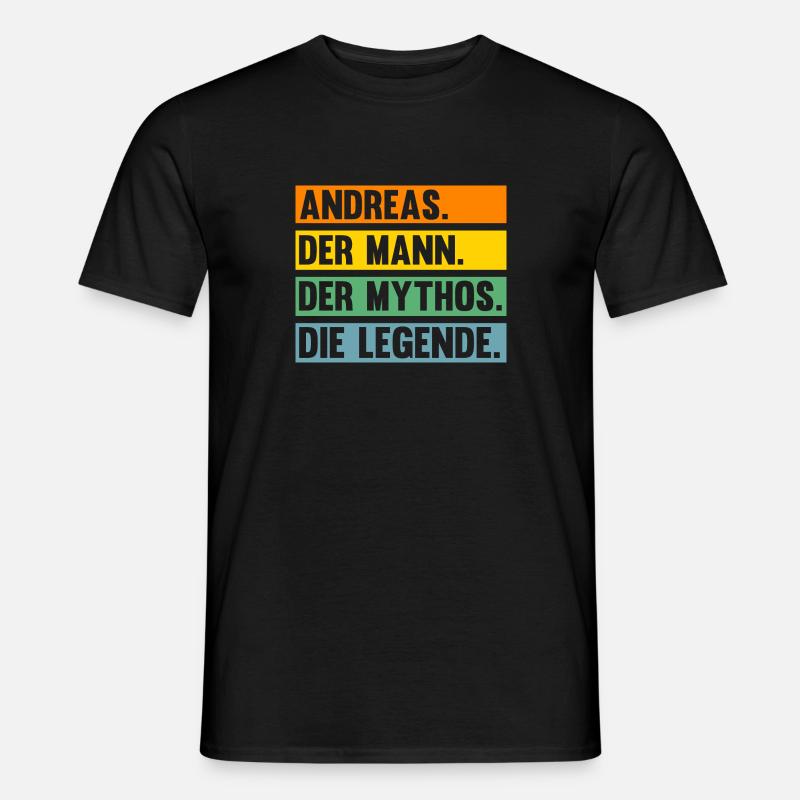 Andreas - Männer T-Shirt - Schwarz