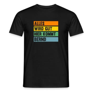 Bernd - Männer T-Shirt - Schwarz - Vorne - AI Model Male 178 light (178cm)