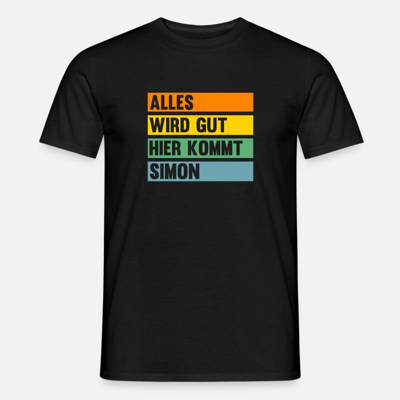 Simon - Männer T-Shirt - Schwarz