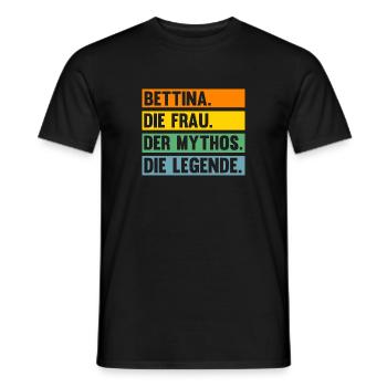 Bettina - Männer T-Shirt - Schwarz - Vorne - AI Model Male 178 light (178cm)