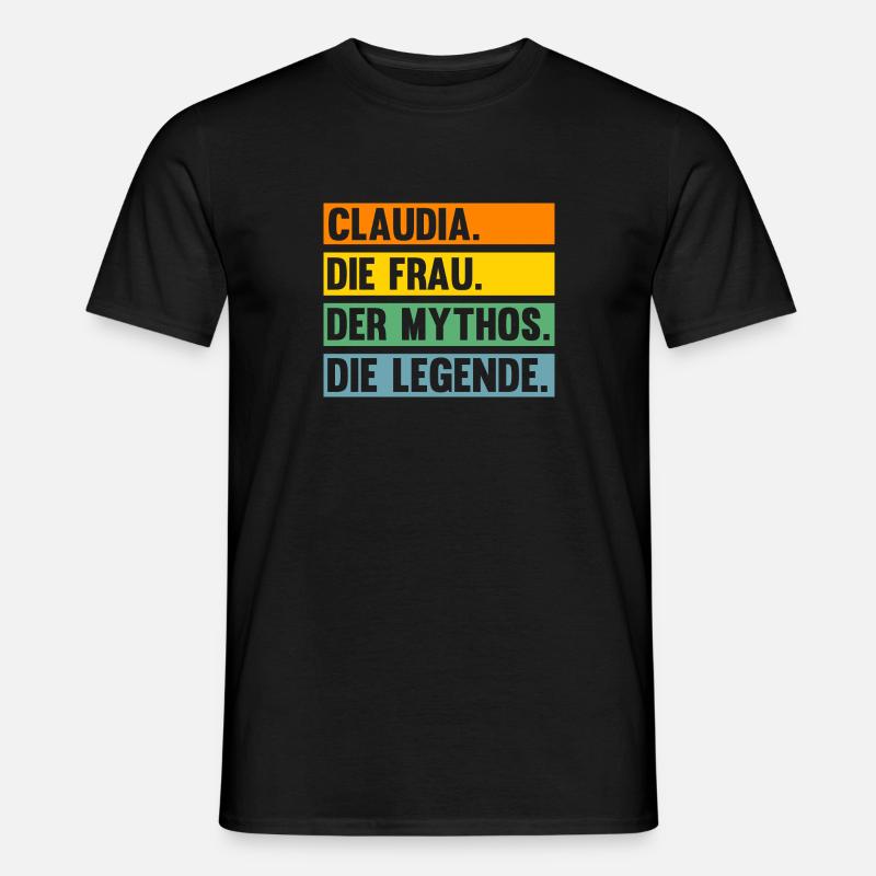 Claudia - Männer T-Shirt - Schwarz