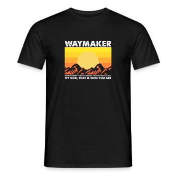 Vintage Waymaker Promise Keeper Miracle Worker - Men's T-Shirt - black - Front - AI Model Male 178 light (178cm)