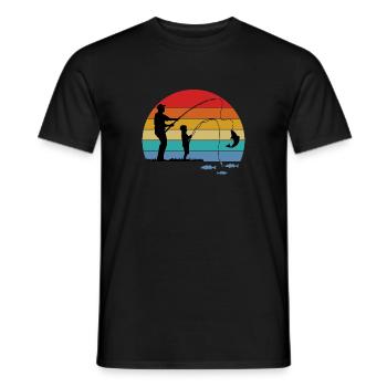Fishing Sports Fishing Fish Fishing Hooks Fishing - Men's T-Shirt - black - Front - AI Model Male 178 light (178cm)