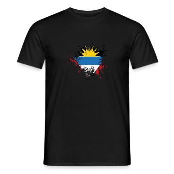 Antigua and Barbuda flag - Men's T-Shirt - black - Front - AI Model Male 178 light (178cm)