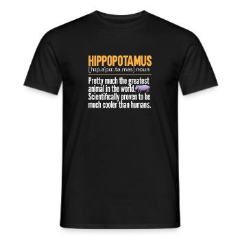 Hippopotame Hippopotame - T-shirt homme - noir - Devant - AI Model Male 178 light (178cm)