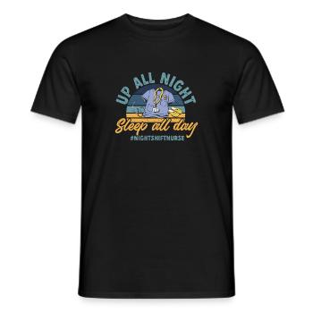 Night Shift Nurse - Men's T-Shirt - black - Front - AI Model Male 178 light (178cm)