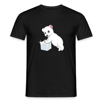 L’ours polaire sur le glaçon - T-shirt homme - noir - Devant - AI Model Male 178 light (178cm)
