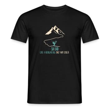 Ski Dad Funny Cute Winter Skiing Gift For Men - Männer T-Shirt - Schwarz - Vorne - AI Model Male 178 light (178cm)