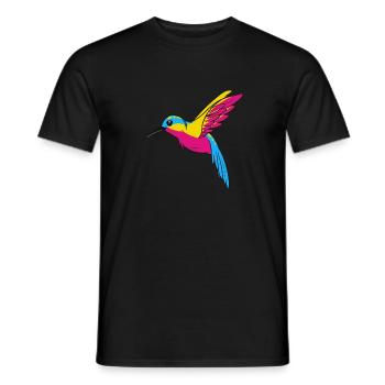 Pansexual Pride Funny Design Colors by PANSEXUAL - Men's T-Shirt - black - Front - AI Model Male 178 light (178cm)