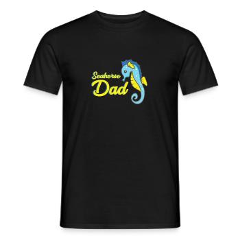 Seepferdchen Seahorse Dad Aquarium Fisch Geschenk - Männer T-Shirt - Schwarz - Vorne - AI Model Male 178 light (178cm)
