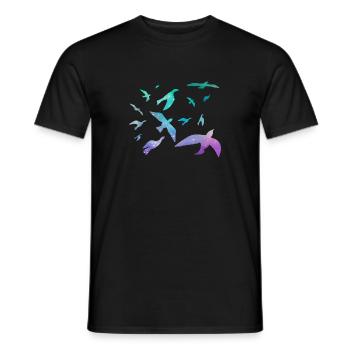 Fliegende Vögel - Männer T-Shirt - Schwarz - Vorne - AI Model Male 178 light (178cm)