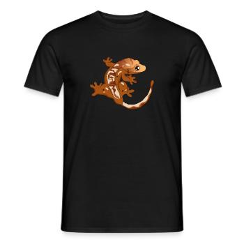 Kronengecko Eidechse Reptil Herpetologe - Männer T-Shirt - Schwarz - Vorne - AI Model Male 178 light (178cm)