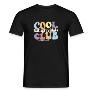 Club de calligraphie cool professionnel - T-shirt homme - noir - Devant - AI Model Male 178 light (178cm)