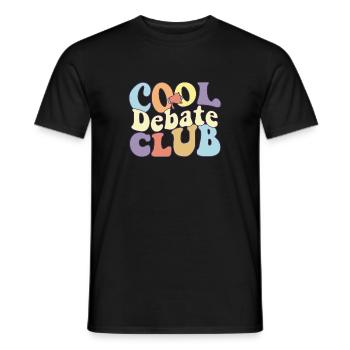 Cool Debate Club Speech Squad Debate Team Student - Men's T-Shirt - black - Front - AI Model Male 178 light (178cm)