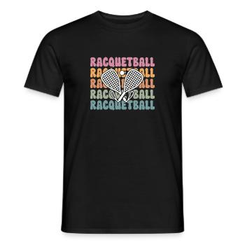 Joueur de racquetball Racquetball - T-shirt homme - noir - Devant - AI Model Male 178 light (178cm)