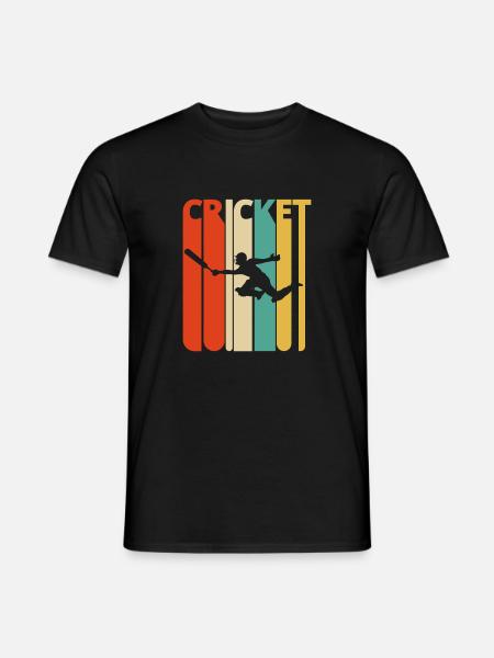 Awesome 70's Vintage Retro Cricket Gifts. SALE - Men's T-Shirt - black