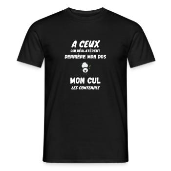 Humour cul de panda - T-shirt homme - noir - Devant - AI Model Male 178 light (178cm)