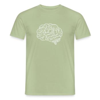 Programmer Brain funny coding for woman men - Männer T-Shirt - Sage - Vorne - AI Model Male 178 light (178cm)