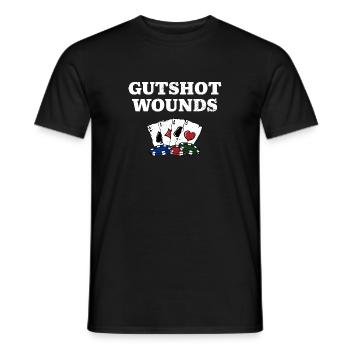Gutshot Wounds Gambler Casino Jeu de hasard - T-shirt homme - noir - Devant - AI Model Male 178 light (178cm)