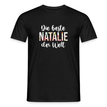Natalie - Männer T-Shirt - Schwarz - Vorne - AI Model Male 178 light (178cm)