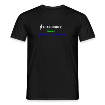 N'ABANDONNEZ Jamais.. TROUVEZ UN MOYEN - T-shirt homme - noir - Devant - AI Model Male 178 light (178cm)