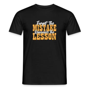 Oubliez l’erreur Souvenez-vous de l’enseignant de la leçon - T-shirt homme - noir - Devant - AI Model Male 178 light (178cm)