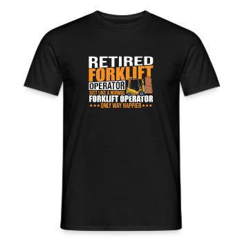 Conducteur de chariot élévateur Opérateur de chariot élévateur à la retraite Just Lik - T-shirt homme - noir - Devant - AI Model Male 178 light (178cm)