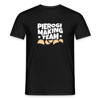 Pierogi Making Team Polish Pride Food Maker - Männer T-Shirt - Schwarz - Vorne - AI Model Male 178 light (178cm)