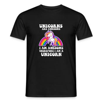 Licornes sont impressionnants - Drôle Unicorn Conception - T-shirt homme - noir - Devant - AI Model Male 178 light (178cm)