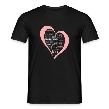 Krankenschwester Herz - Männer T-Shirt - Schwarz - Vorne - AI Model Male 178 light (178cm)