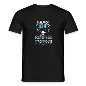 schlaf_pfadi_m - Männer T-Shirt - Schwarz - Vorne - AI Model Male 178 light (178cm)