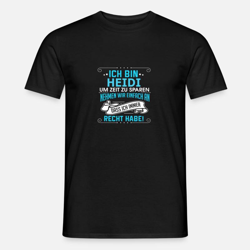 HEIDI - Männer T-Shirt - Schwarz