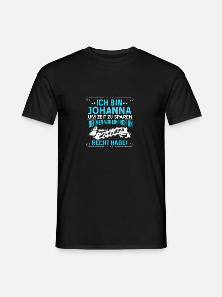 JOHANNA - Männer T-Shirt - Schwarz