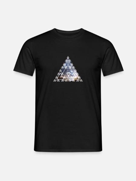 Illuminati Pyramide Auge Universum Alien Nerd pc - Mænd T-shirt - sort