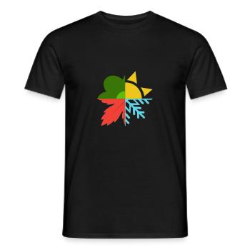 Vier Jahreszeiten Wetter Natur - Männer T-Shirt - Schwarz - Vorne - AI Model Male 178 light (178cm)