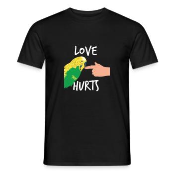 Budgie T-Shirt Perroquet cadeau drôle - T-shirt homme - noir - Devant - AI Model Male 178 light (178cm)