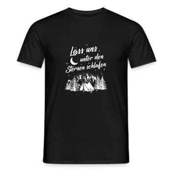 ...unter den Sternen schlafen - Geschenk - Männer T-Shirt - Schwarz - Vorne - AI Model Male 178 light (178cm)