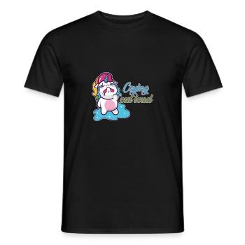 Crying out load - Cris de licorne - pleurs de licornes - T-shirt homme - noir - Devant - AI Model Male 178 light (178cm)
