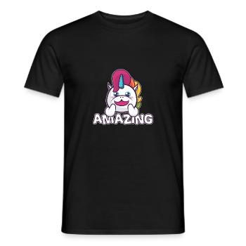 Licorne incroyable - Grande Licorne - T-shirt homme - noir - Devant - AI Model Male 178 light (178cm)