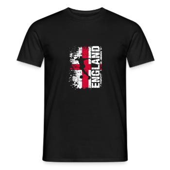 England Soccer National Team - Gift - Men's T-Shirt - black - Front - AI Model Male 178 light (178cm)