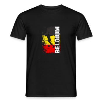 Belgium Soccer National Team - Gift - Men's T-Shirt - black - Front - AI Model Male 178 light (178cm)
