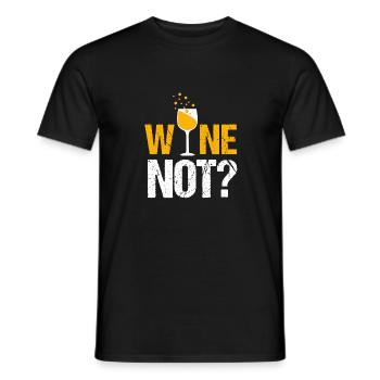 Why not Wine? - Men's T-Shirt - black - Front - AI Model Male 178 light (178cm)