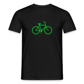 Bike green bike gift mountain bike - Men's T-Shirt - black - Front - AI Model Male 178 light (178cm)