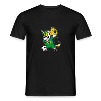 Licorne Brésil Jersey Coupe du Monde Chemise - T-shirt homme - noir - Devant - AI Model Male 178 light (178cm)
