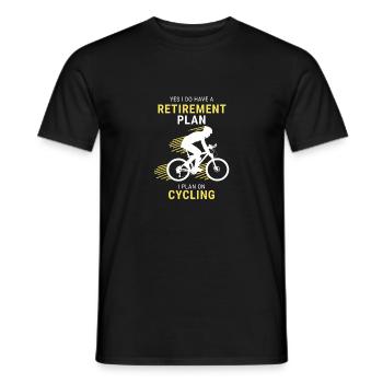 Retirement Bicycle - Men's T-Shirt - black - Front - AI Model Male 178 light (178cm)