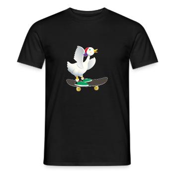 Skater canard - T-shirt homme - noir - Devant - AI Model Male 178 light (178cm)
