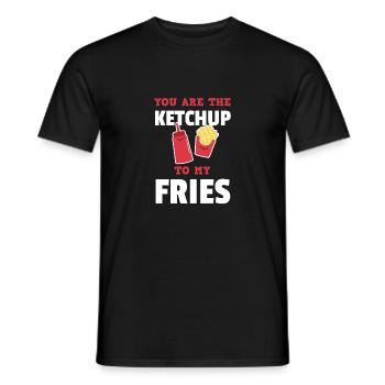 The Ketchup to My Fries Cute Couples T-Shirt - Men's T-Shirt - black - Front - AI Model Male 178 light (178cm)