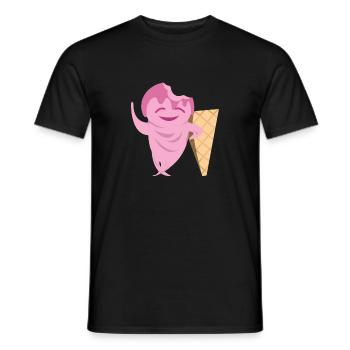 Lustige Eiscreme - Männer T-Shirt - Schwarz - Vorne - AI Model Male 178 light (178cm)