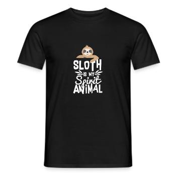 Perfect Sloth is My Spirit Animal T-shirt - Men's T-Shirt - black - Front - AI Model Male 178 light (178cm)
